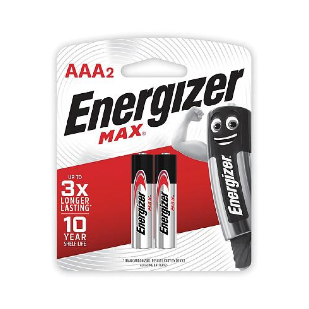 Батарейкa Energizer Max Alk E92, AAA, BP2, 2 шт.